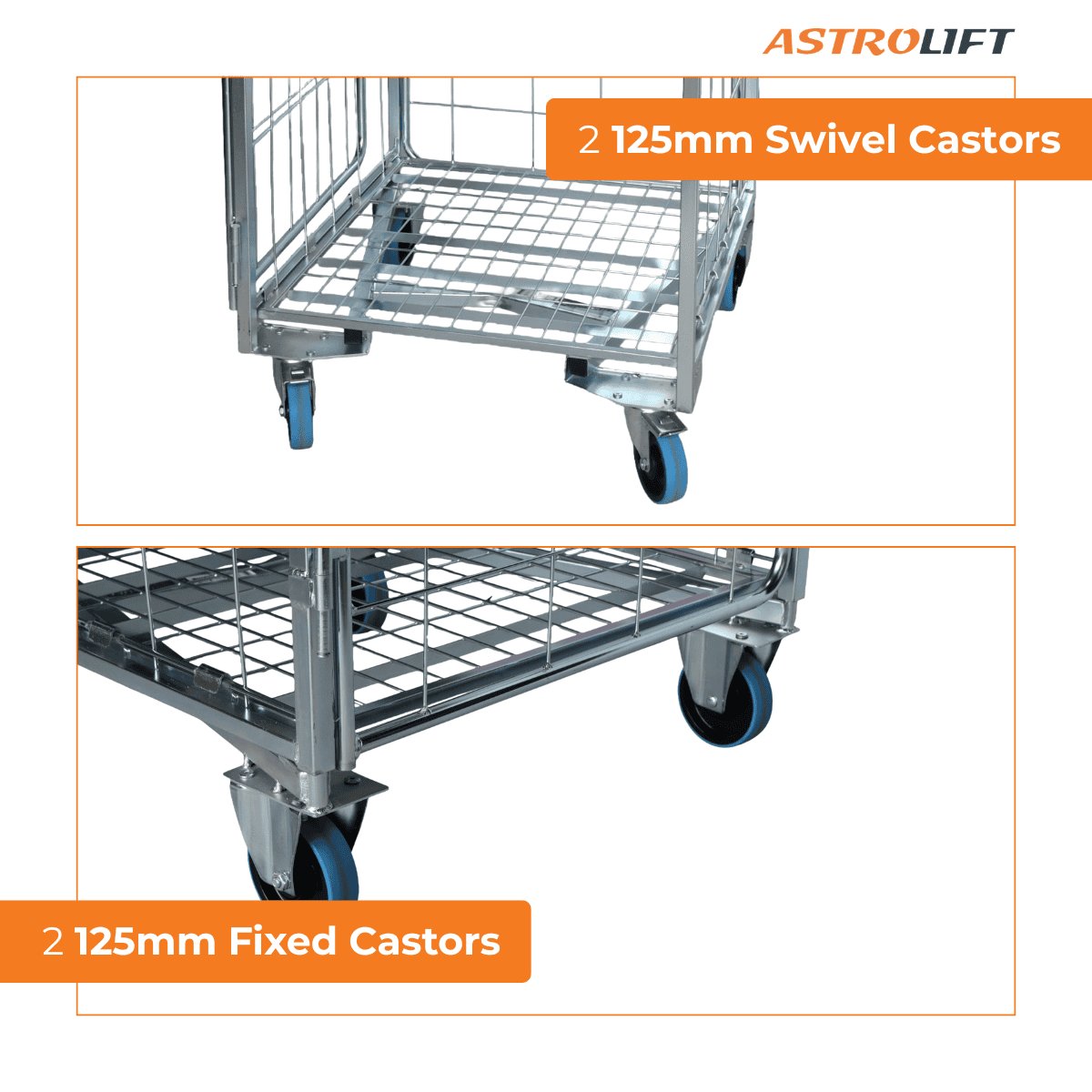 Buy Cage Trolley (Dual Door - Nest in Cage Trolley from Astrolift NZ
